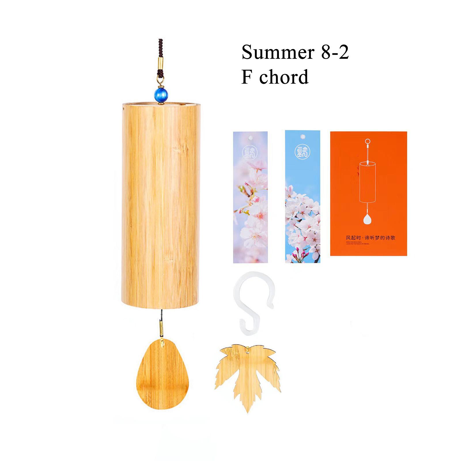 Bambus-Windspiel, Windglocke, Windspiel, Glockenspiel, Basteln, Outdoor, Garten, Terrasse, 8 Stäbe, Noten, Zen-Meditation, CFDG-Akkord