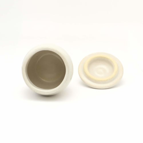 Rikizo Jyobi Round Jar, Small, White, Diameter 6.5cm x Height 9cm, Capacity 120ml, Made in Japan, R-922699