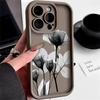 Cold Wind, Black Flowers, Suitable for Iphone16pro Mobile Phone Case, Apple 15, South Korea 14, New 13promax