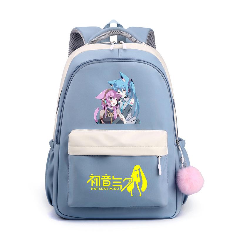 Anime Peripheral Hatsune Future School Bag Backpack Cartoon Backpack Candy Color Large Capacity Student School Bag Stationery