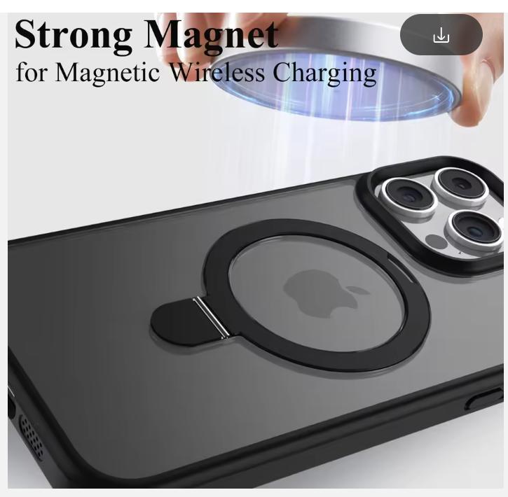 Μαγνητική Θήκη Κινητού Τηλεφώνου με Δαχτυλίδι Στήριξης για iPhone 16 15 14 Pro Max Plus 13 12 Θήκες Ημιδιαφανές Κάλυμμα με Προστατευτικό