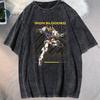 Anime GUNDAM Barbatos Graphic Printed Tshirt Mens and Womens Washed Tshirt High Quality Vintage Cotton Tshirt YK Top
