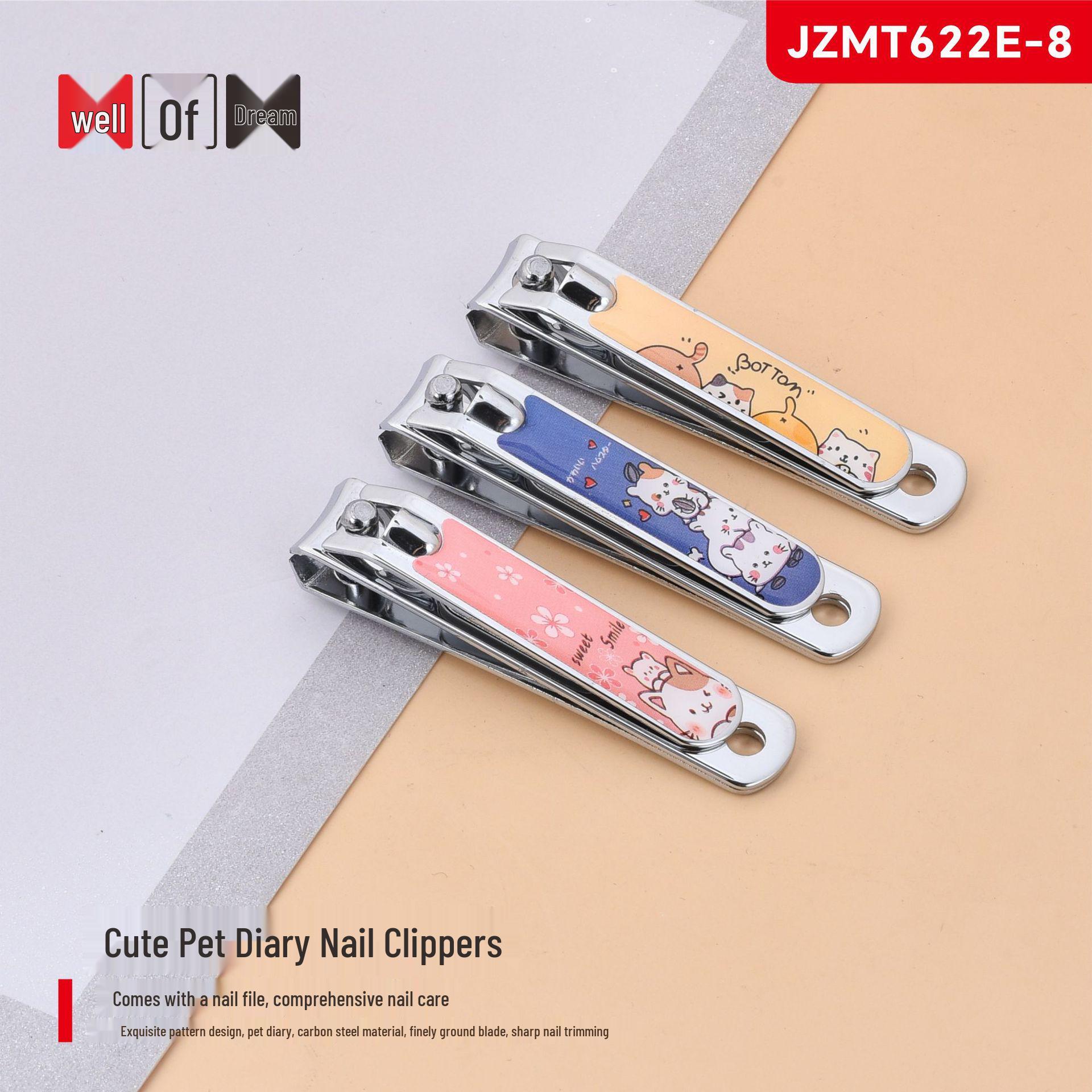Jingzhi Meng Pet Nail Clippers - Large Flat Jaw, Portable and Household Use None