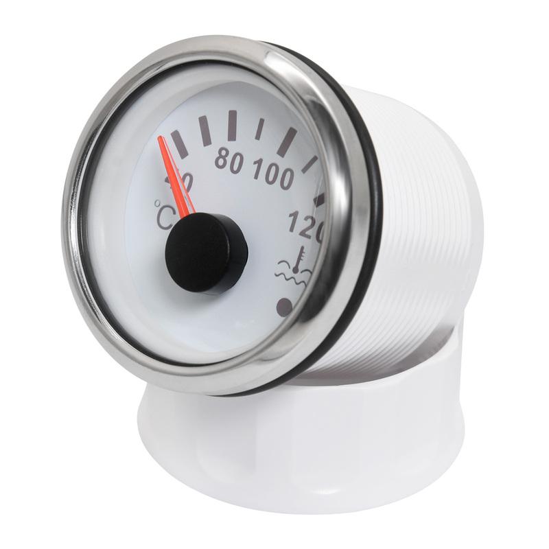 HD 52mm Water Temp Meter With Alarm Funtions 40-120℃ Water Temp Meter Indicator + Coolant Temperature Sensors Adapter 12V/24V