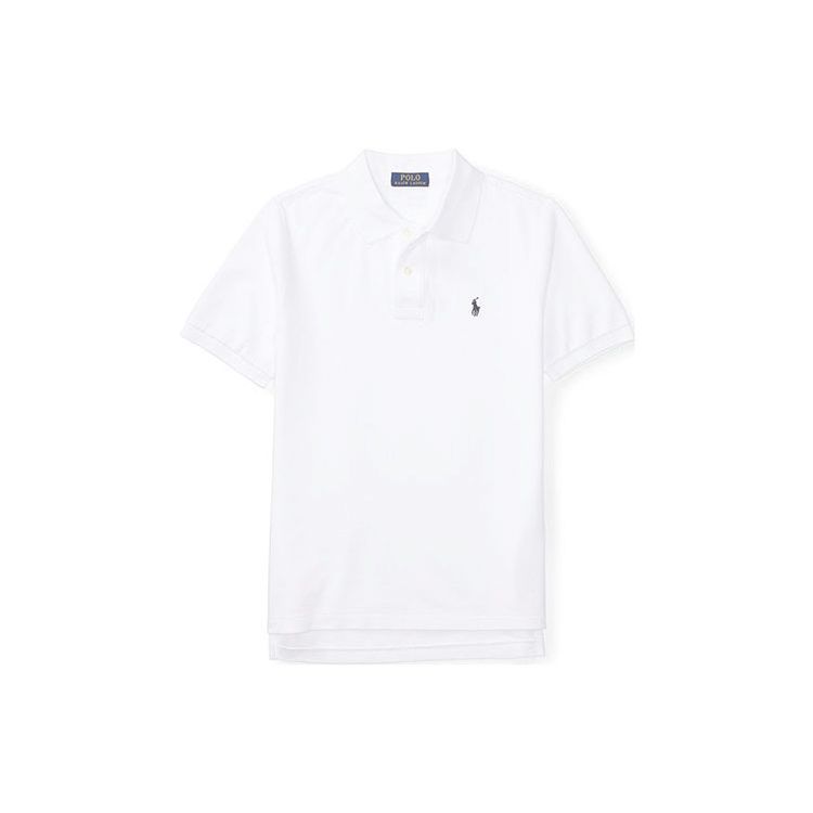 

Polo Ralph Lauren Однотонная хлопковая рубашка поло с вышивкой логотипа, с коротким рукавом, детские топы, белый CWPOKNIYN820136-100 XL