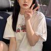 Summer New Cartoon Print Design Short-sleeved T-shirt Women's Casual Loose Versatile Top T-shirt