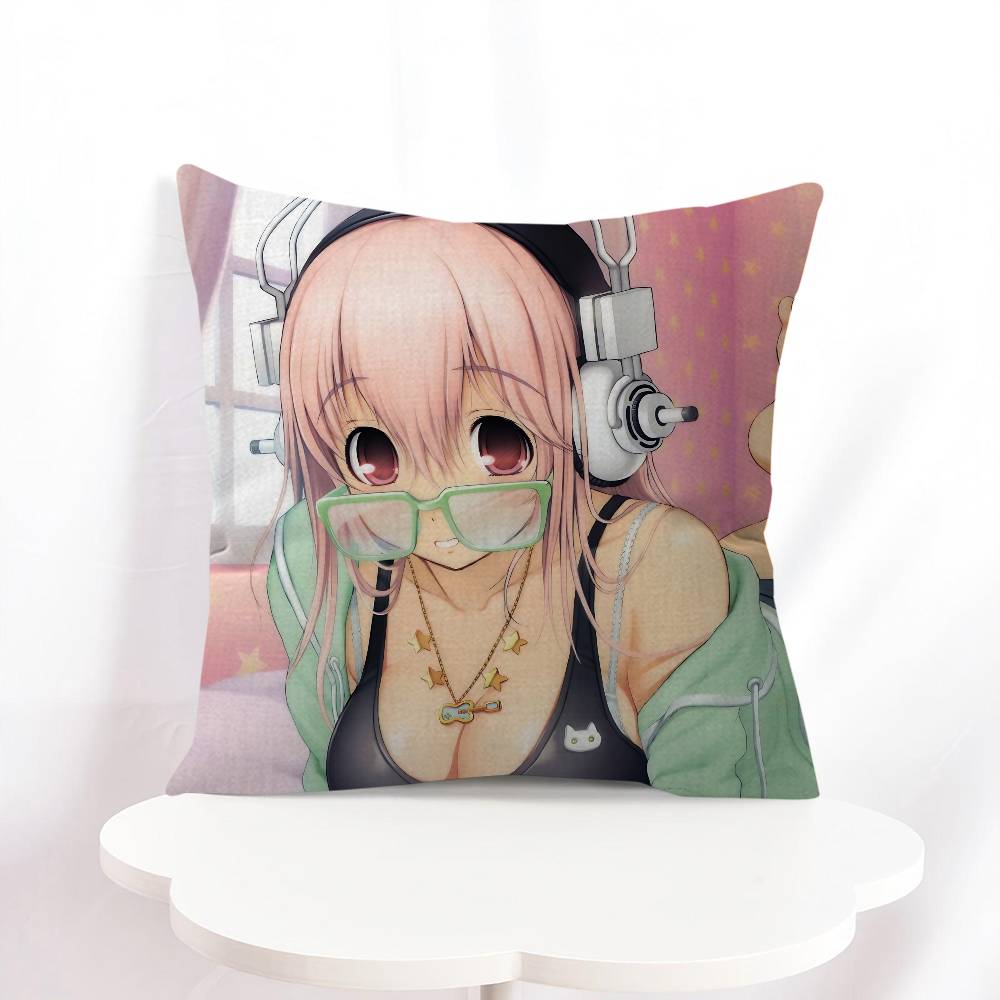 S-Super S-Sonico Pillow Gift Home Office Decoration Pillow Bedroom Sofa Car Cushion CoverPillow Case