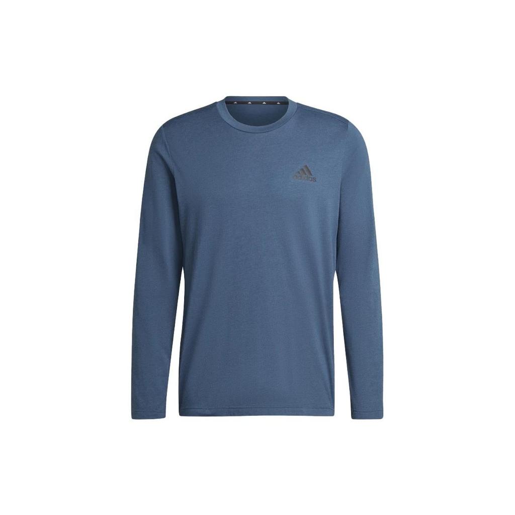 adidas T Shirts Men's Marine Blue Crew Neck Moderate Straight Fit HM4785