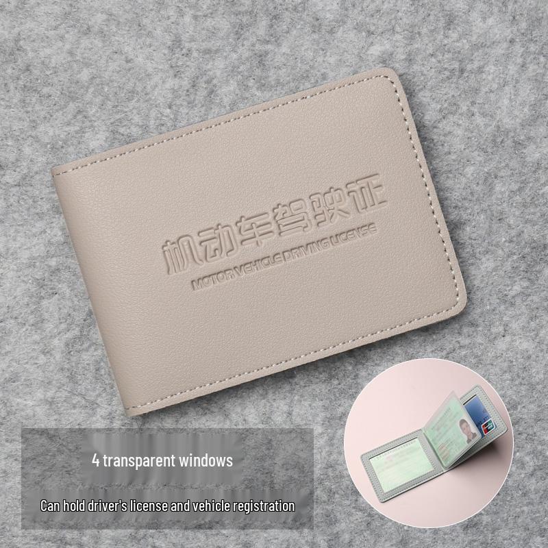Men's 2025 Style Two-in-One Motor Vehicle License Leather Cover and Card Holder