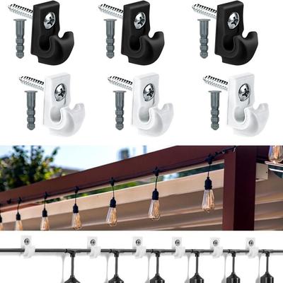 10 pièces/ensemble Crochets Durables pour Guirlande Lumineuse en Plastique Crochets Suspendus Résistants aux Intempéries Clips pour Patio Décoration de Fête à Domicile