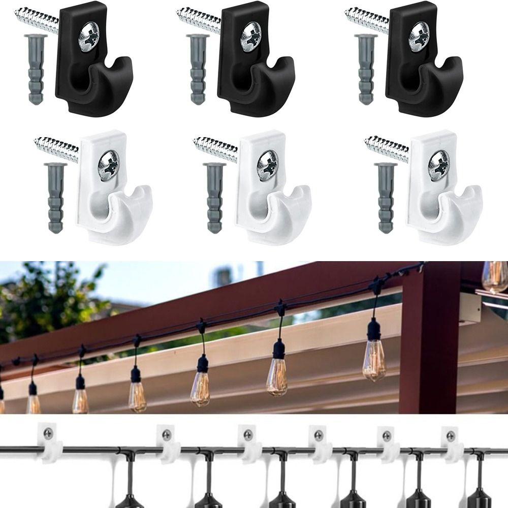 10pcs/set Weatherproof Hanger Hooks Plastic Patio Clips Wire Bundle Holder  Kitchen Bathroom Storage