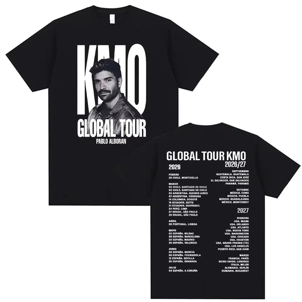 

Pablo Alborn Global Tour Kmo Merch T Shirts Unisex Women Fashion Hip Hop Style Tshirt Vintage Casual Oversized T Shirts M