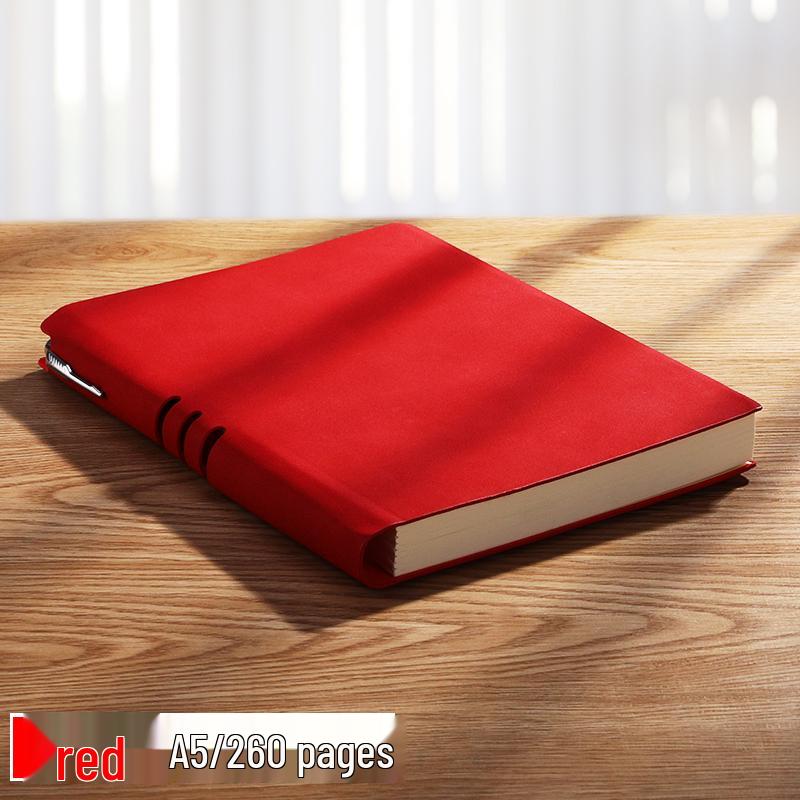 A5 Premium Soft Cover Business Meeting Notebook - Sheepskin, Thickened, 20 Sheets