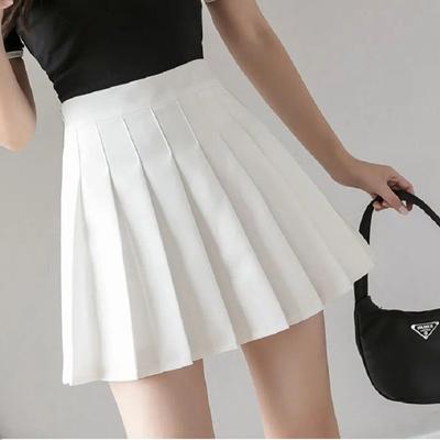 Women Pleated Skirts Summer High Waist Zipper Girls Dancing JK Mini Skirts Black Fashion Student A Line