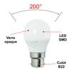 Lot de 2 ampoules LED B22 4,5W 330Lm 3000K - garantie 5 ans