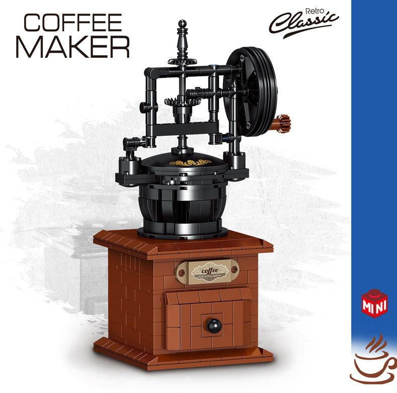 Creative Modern Coffeemaker Small Block Model Coffee Machine Maker Toaster Grinder Construction Brick Construction Toys For Gifts