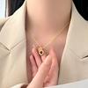 Exquisite Round Fried Dough Twists Ring Necklace for Women with Luxury and High Quality
