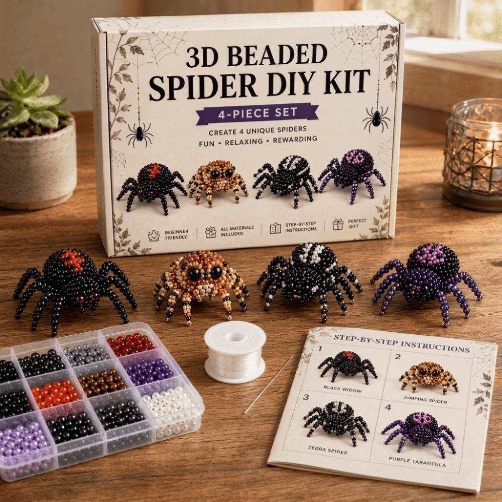 Kürbis 3D Perlen DIY Bastelset Elfen Perlen Spinnen Ornament Klassenzimmer Aktivitäten