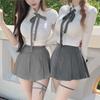 Dongdaemun Women's High Waist Slimming A-Line Skirt Pants