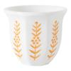 Taza de Café de Cerámica Blanca con Patrón de Tulipán Dorado para Festivales Árabes