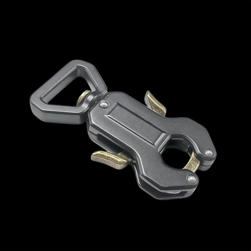 Clipe de Metal com Acabamento Dourado, Liberação Rápida, Resistente à Ferrugem, Design de Sapo para Camping, Caminhadas, Aventuras ao Ar Livre, Preto, Acessórios de Camping, Equipamento