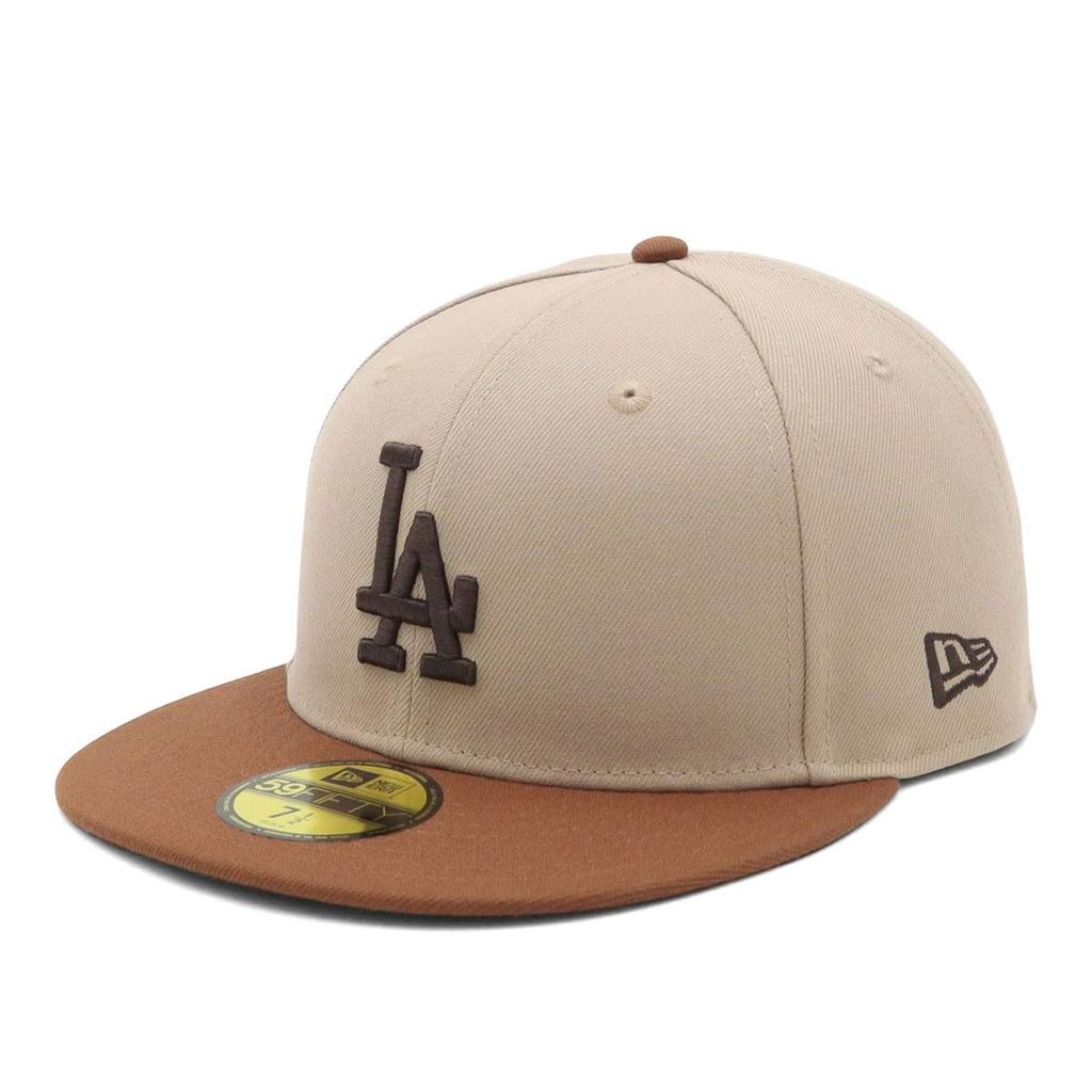 New Era 59FIFTY Cap MLB Los Angeles Dodgers 2-Tone Mocha Mousse Ash Brown Baseball Cap Unisex Size 8