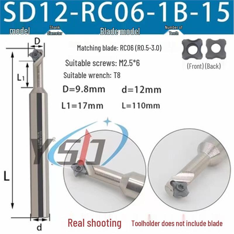 CNC Chamfering Tool Holder - Inner/Outer R, Arc Positive/Negative, Sizes R0.5-6