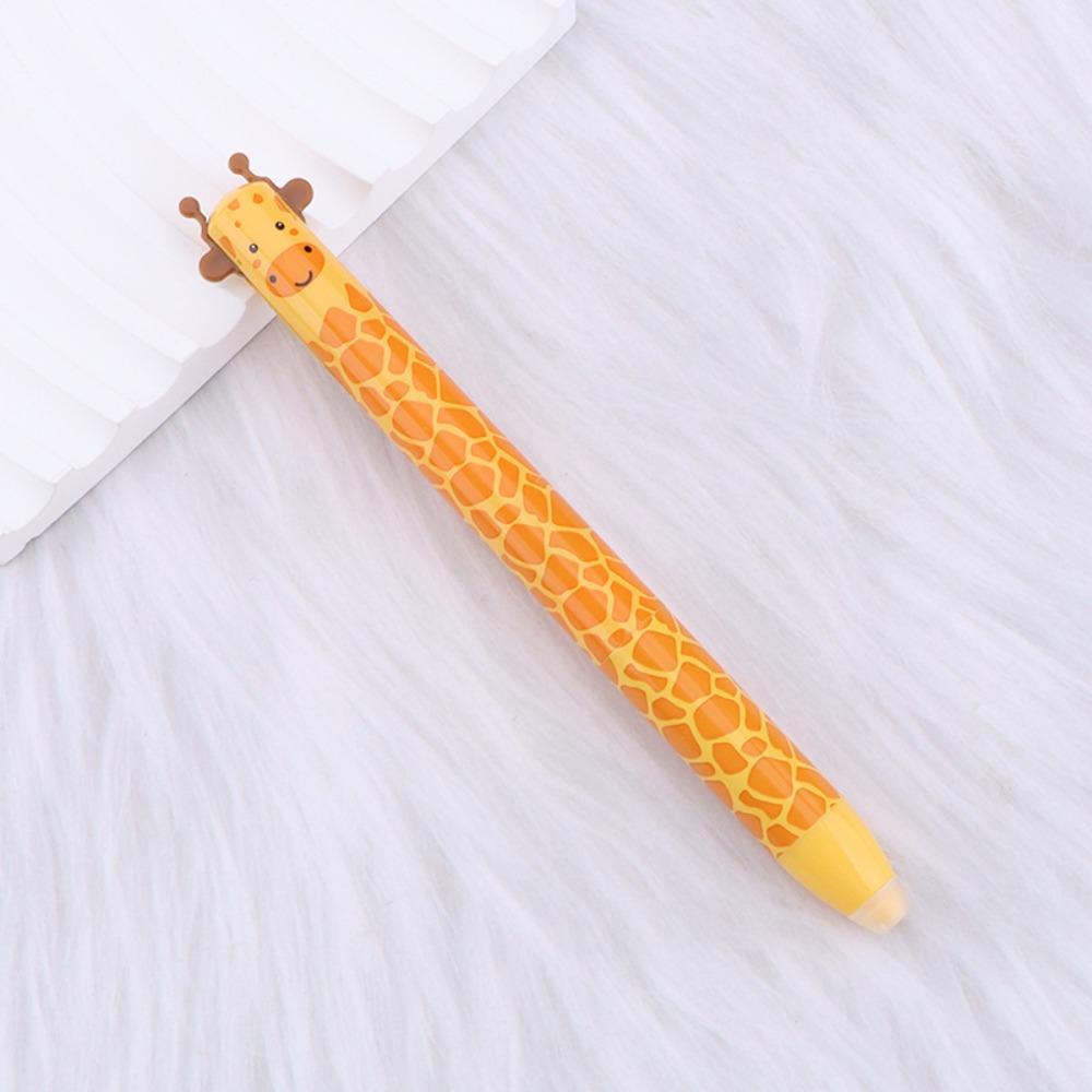 Multifunctional Erasable Ballpoint Pen Animal Design Quick-drying Neutral Pen Double Ink Color Signature Pens Student Test