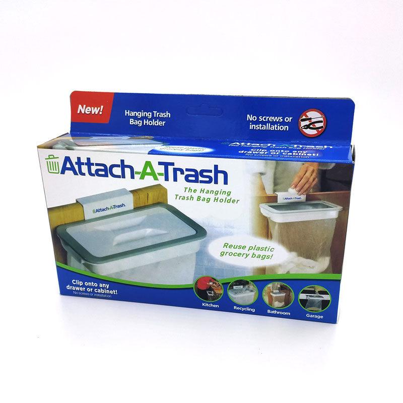 

Kitchen Garbage Rack Attach-A-Trash Cabinet Door Wall Mounted Garbage Bag Rack Kitchen Garbage Storage Rack Cleaning Tools