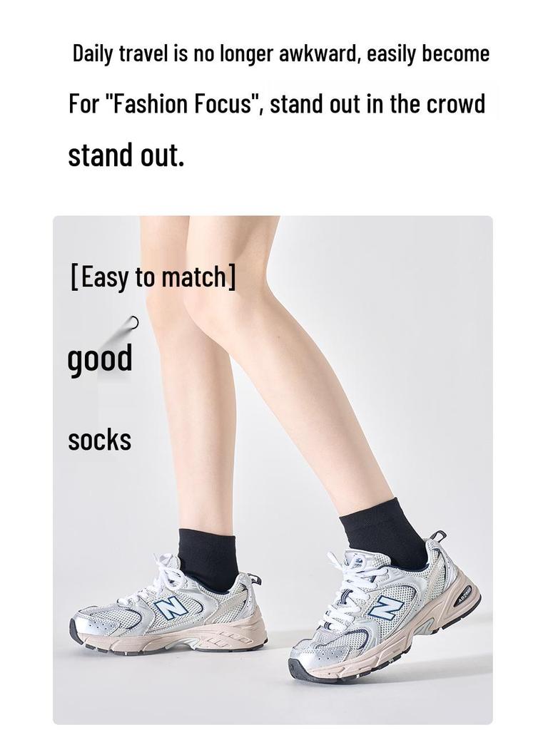 Women's Mid-Calf Summer Socks: Thin, Pure Cotton, Anti-Odor, Boneless, Postpartum, Black or White