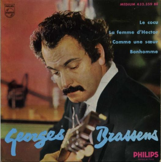 

7-дюймовая пластинка ЖОРЖ БРАССЕНС - Жорж Брассенс 432359BE Philips Франция Поп Б/У