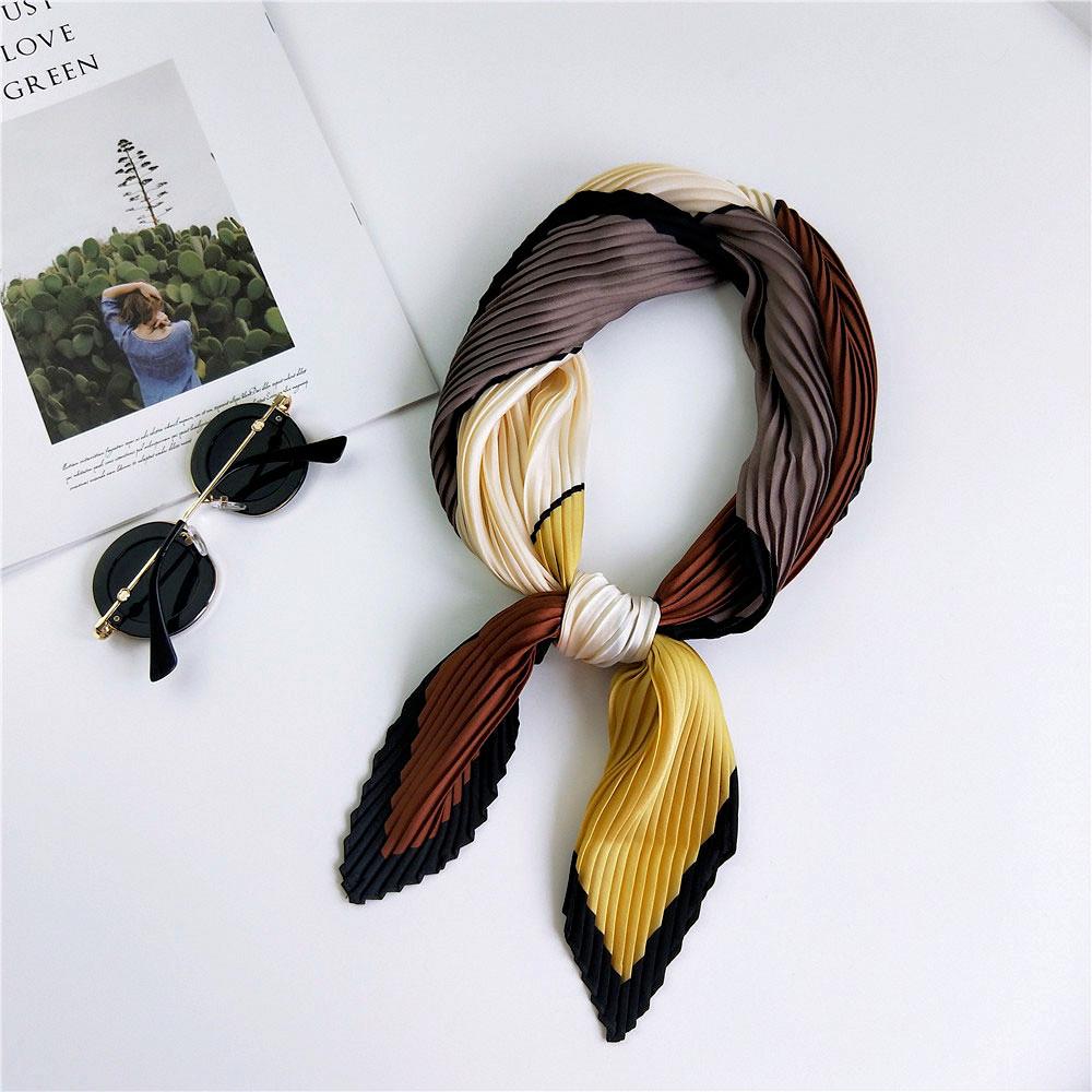 Decorative Simple Texture Silk Scarf Women'S New Style Spring And Autumn Summer Fashion Versatile Headscarf Work Scarf