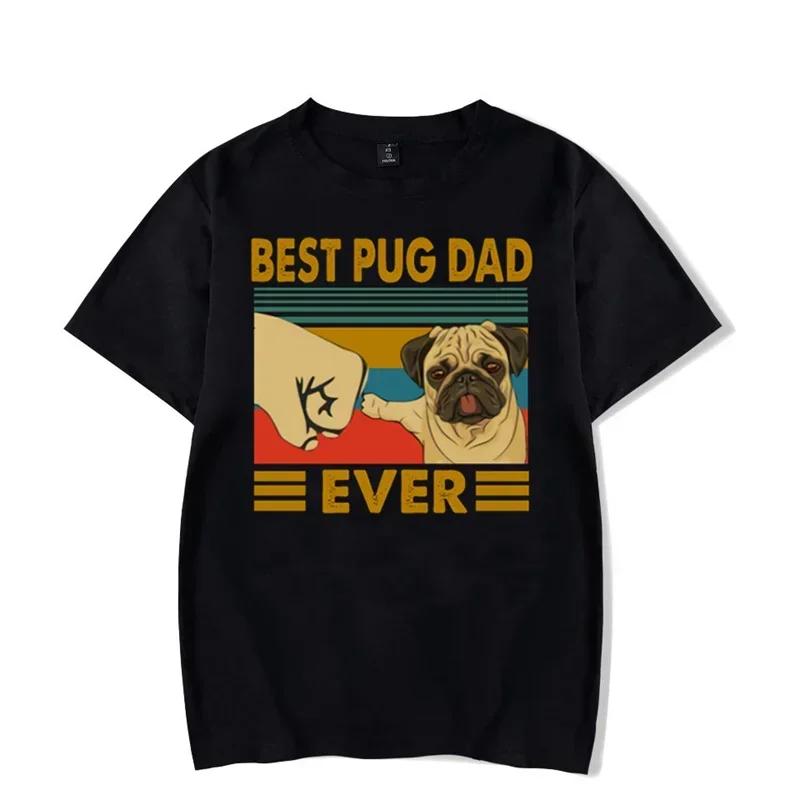 Men's T-shirt Best Pug Dad Ever T Shirt Men Women Causal O-neck Basic Tshirt Male High Quality Classic T-shirt Tops Ropa Hombre#Color