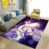 Alfombra grande con notas musicales hermosas en 3D, alfombra para sala de estar, dormitorio, sofá, decoración de cocina, alfombra antideslizante para juegos de niños