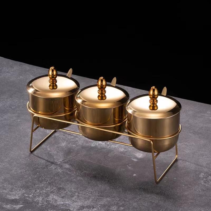 Mailang 304 Stainless Steel Seasoning Jar 3-Piece Set