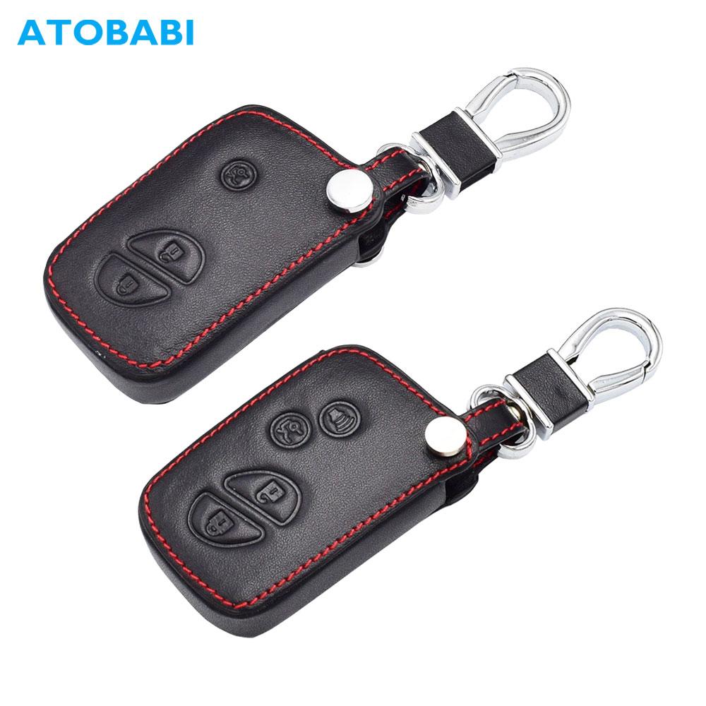 Leather Car Key Cover For Lexus Es 300H 250 350 Is Gs Ct200H Rx Ct200 Es240 Gx400 Lx570 Rx270 Smart Keychian Remote Fob Case Bag