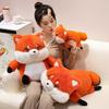 Cute Cartoon Fox Plush Toy Soft Fluffy Stuffed Animal Doll Kawaii Sofa Decor Pillow Ideal Valentine's Gift for Fox Lovers