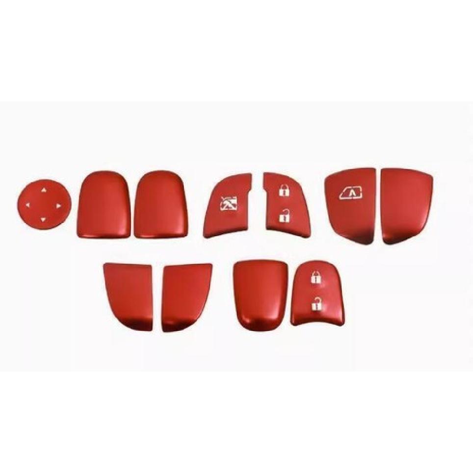 Для Nissan Sentra - Красная Алюминиевая Накладка на Панель Переключателя Стеклоподъемника 11X