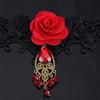 Personality Vintage Lace Metal Bracelet Gothic Bracelet with Fingernail Chain  Women
