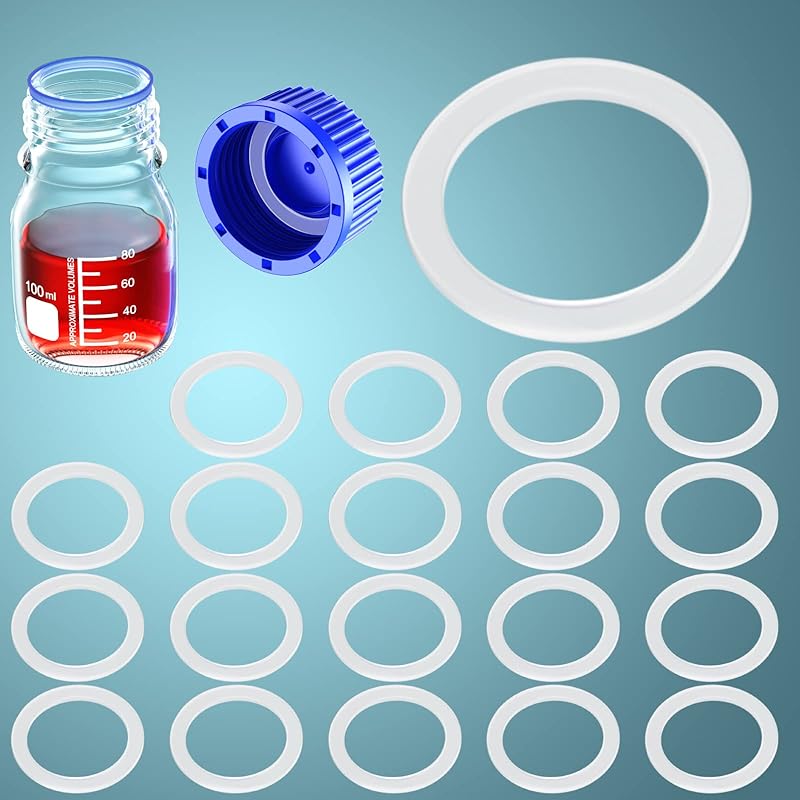 

Silicone Seal Ring for GL45 Open Top Screw Cap,OD: 43mm,Pack of 20 (GL45 Seal Ring) GL45 Seal Ring