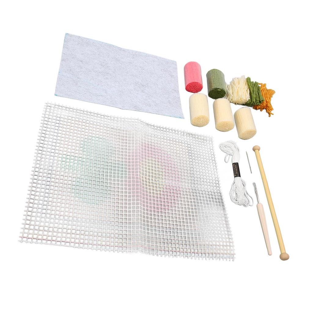 Latch Hook Kit DIY Coaster Soft Touch Lightweight Portable Crocheting Latch Hook Kit