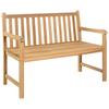 VidaXL Garden Bench 114 Cm Solid Teak Wood