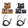 3Pcs Split Lizard Leash Breathable Adjustable Reptile Harness Traction Rope Pet Leash for Bearded Dragon Chameleon Squirrel