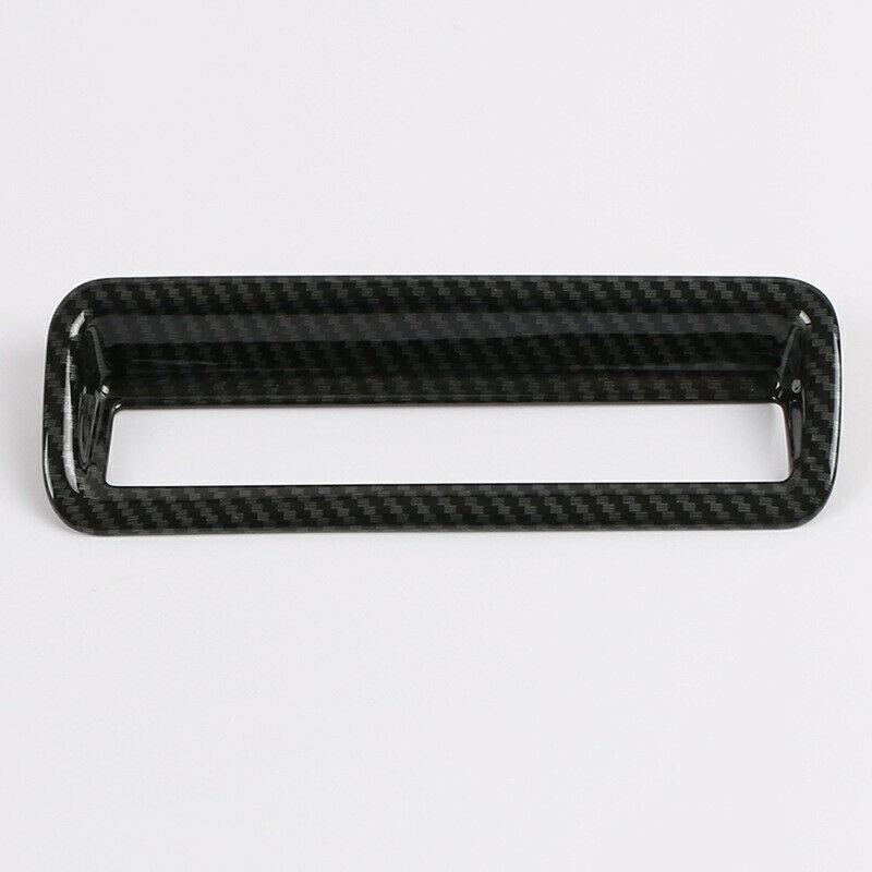 ABS Carbon Fiber Style Headlight Switch Button Cover For Toyota RAV4 2019~2023