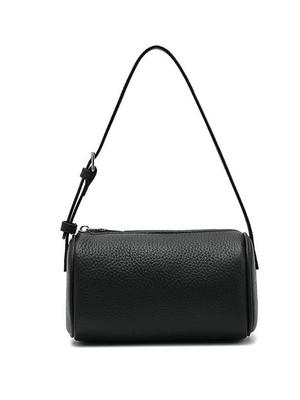 Sac à main bandoulière rond pour femme en cuir véritable - Sac d'épaule aisselle polyvalent en cuir de vachette pleine fleur