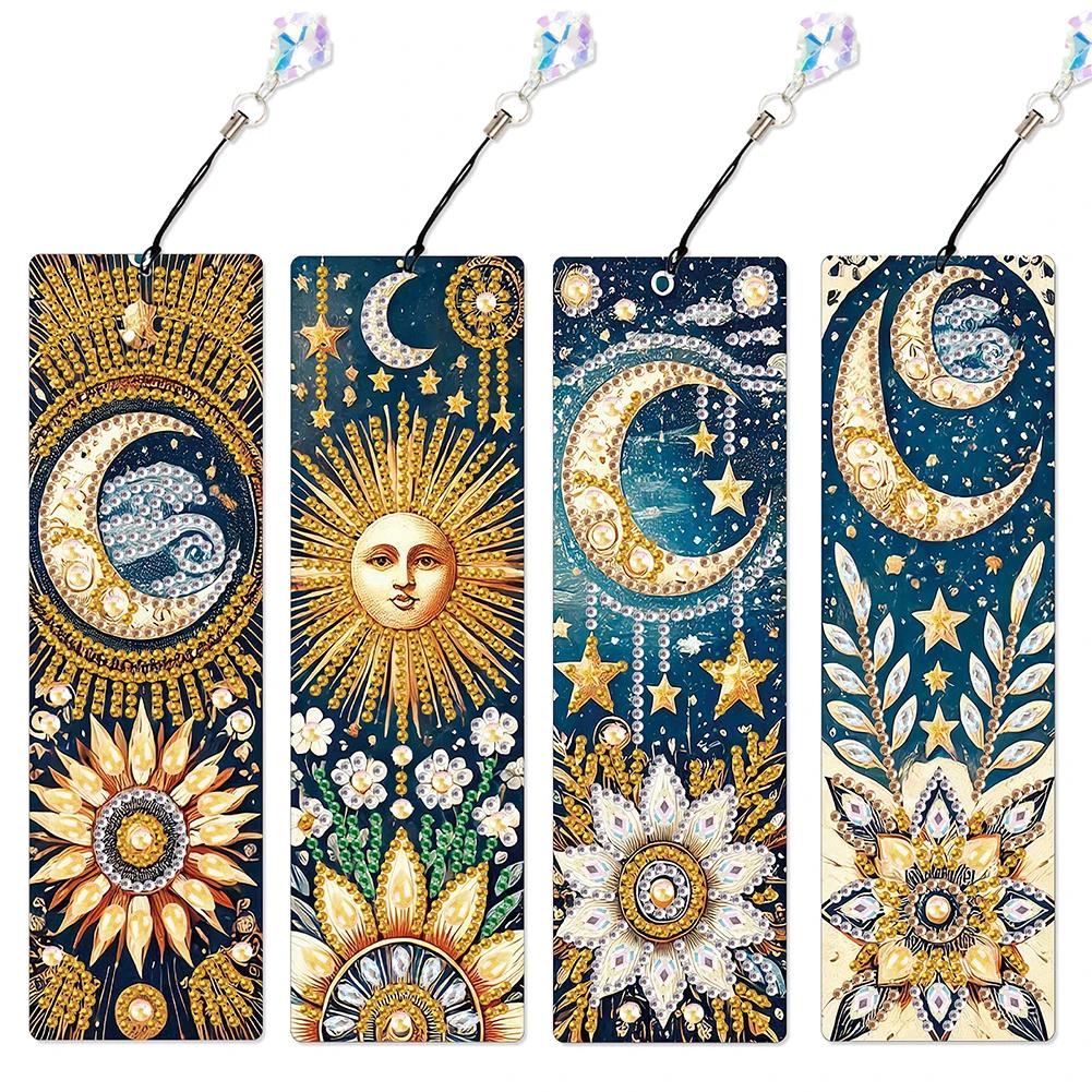 3Pcs Animal Themed DIY Diamond Painting Art Bookmarks Irregular Shaped Diamonds for Readers Home Office Book Decor & Gift Idea