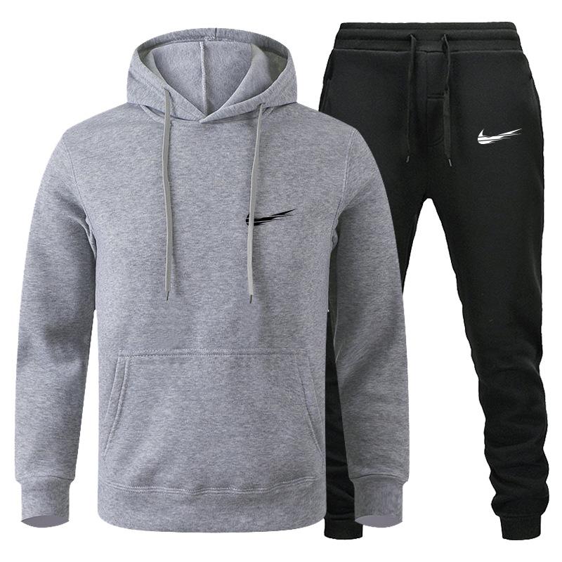 Herrenanzug Europäischer und amerikanischer Herrenanzug Sportpullover Fleece-Pullover Herren-Hoodie