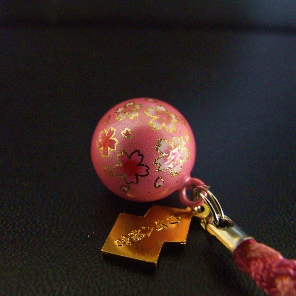 Shirasaki Hachiman Shrine Sakura Suikin Bell Blessed At the Purified and Good Luck Amulet with Cherry Blossom Suikin Bell Pink, Shrine, Purified,