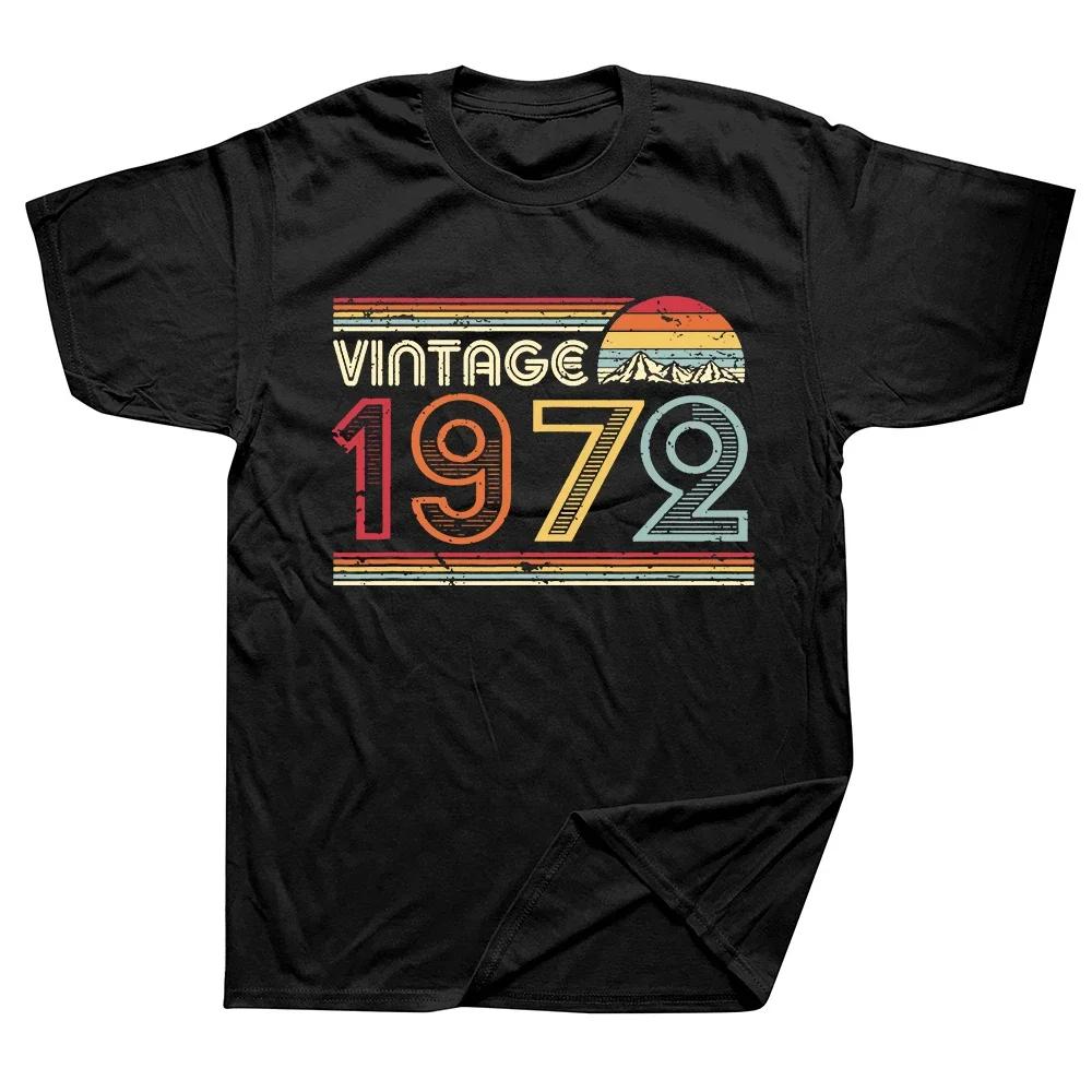 

Summer Oneck Mens Short Sleeve Tshirt Made in 1972 Retro Cotton Harajuku Graphic T Shirts Tees Tops Streetwear Mens Clothing S