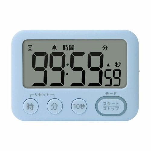 Sonic Timer Toki-Sapo 100-Hour Timer with Stand, Illuminated Notifications, Light Blue, LV-3288-LB